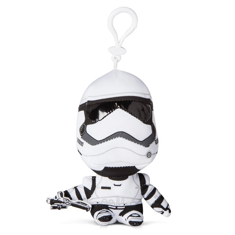 STAR WARS STORMTROOPER 4" TALKING PLUSH WITH CLIP THE FORCE AWAKENS BRAND NEW - Image 1 of 1