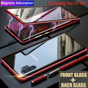 For Samsung S23 S22 S24 Ultra A54 Magnetic Metal Frame Tempered Glass Case Cover - Picture 1 of 20