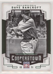 2015 Panini Cooperstown HOF Chronicles Green /10 Dave Bancroft #22 HOF
