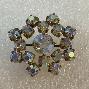 Vintage Fashion Rhinestone 1” Lapel Hat Broach Pin GnuFashion - Picture 1 of 9