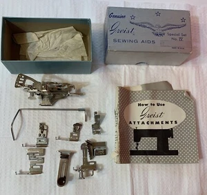 Rare VTG Geist Sewing Aids ( Sewing Machine Attachments) in original tin box - Picture 1 of 11
