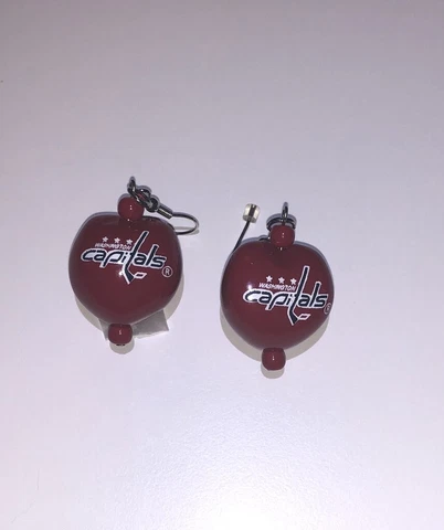 Washington Capitals Go Nuts Kukui Nut Earrings (NHL Officially Licensed) Cover