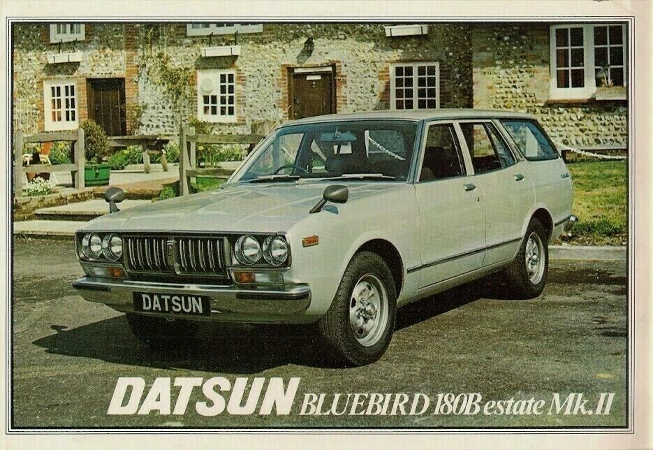 Datsun Bluebird 180B Estate MkII 1977 UK Market Foldout Sales Brochure Nissan - Image 1 of 1