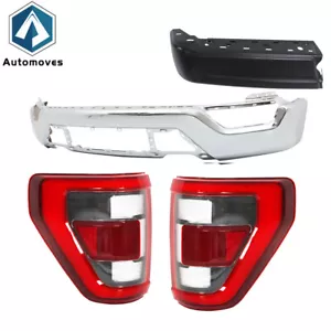 Juego de luces traseras LED para parachoques delantero y trasero izquierdo con punto ciego para Ford F-150 2021-2023 - Imagen 1 de 19
