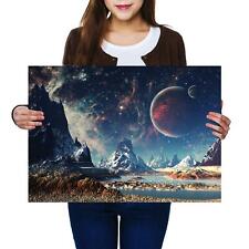 A2 | Alien Planet Mond Weltraum - Größe A2 Posterdruck Foto Kunst Geschenk #8078
