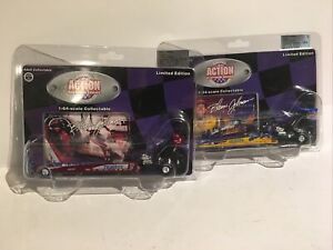 1/64 1996 Action BLAINE JOHNSON Travers Blue & Red NHRA Fuel Dragster Lot of 2 