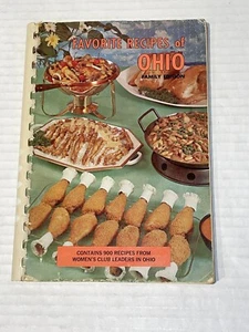 Favorite Recipes Of Ohio 1964 - 900 Recipes, 188 Pages Spiral Vintage - Picture 1 of 13