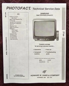 Sams Photofact 3744 Service Manual for Samsung TV TXD1972/UCX, TXD1982/UCX - Picture 1 of 1