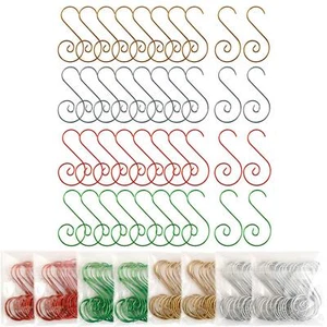 alfyng 160 PCS Christmas Ornament Hooks S Shape Christmas Tree Ornament Hange... - Picture 1 of 7