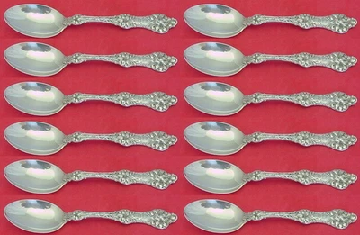 Juego de 12 cucharaditas de plata esterlina Old Orange Blossom de Alvin / Gorham 5 7/8" Foto 1 de 4