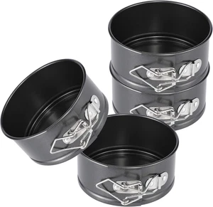 4 Inch Mini Springform Pan Set Nonstick Cheesecake Pizza Quiche 4 Pcs New - Picture 1 of 7
