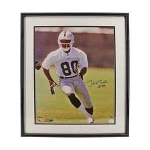 Foto autografiada firmada enmarcada 16x20 de Jerry Rice Oakland Raiders LE 8/80 UDA certificado de autenticidad - Imagen 1 de 4
