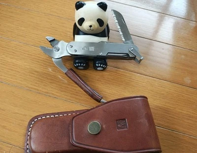 Old knife al mar 4x4 tool vintage knife with Leather Sheath! - Image 1 of 4