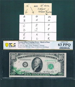 $10.00 1950A(GD) Federal Reserve w/Unique "TORN SHEET B2F"OffSet~New PCGS-63PPQ - Picture 1 of 1
