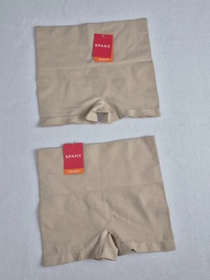 Трусики Spanx Everyday Shaping Boyshort S/P Контроль Живота Мягкие Обнаженные Лот из 2 - Изображение 1 из 4