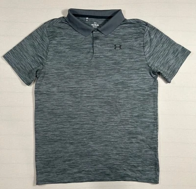 Under Armour Boy's Size Youth XL Gray Short-Sleeve Polo  Shirt Excellent - Image 1 of 4