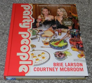 Brie Larson Autograph / Signed - Party People 1st Edition - Cookbook (Hardcover) - Picture 1 of 4