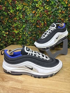 Nike Air Max 97 Training Sneakers Shoes Leather Round 921826-103 White Black 13 - Picture 1 of 11