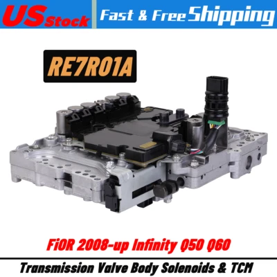 For 2009-2015 Nissan 370Z Transmission Valve Body Solenoids and TCM RE7R01A Foto 1 de 4