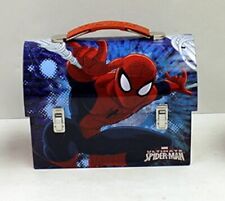 The Amazing Spider-Man Large Workmans Carry All Tin Tote Lunchbox Style B NEW