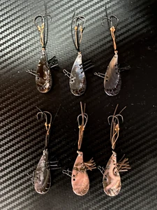 6x Mussel Prawn Blades Fishing Lure PB 38mm 6g Vibes Vibe ZX Bream Blade Worm - Picture 1 of 1