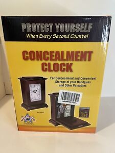Concealed Gun Safe Mantel Clock Secret Compartment Jewelry Hidden Home Defense