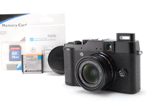 🎦【 Exc+5 】Fuji Fujifilm X10 12.0MP Digital Camera Black w/New16GB SD From JAPAN - Picture 1 of 15