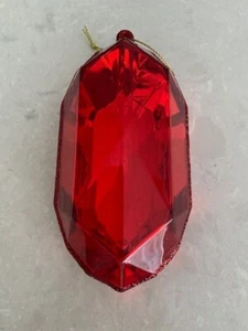 5" Acryl Edel Edelstein Schmuck Ornament - Ihre Wahl zwischen rot oder klar - Bild 1 von 4