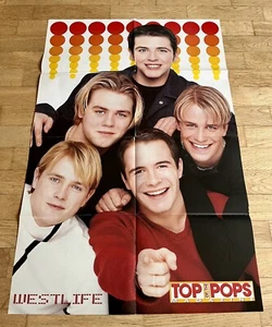 Poster gigante Westlife Boyband anni 90 rivista musicale Regno Unito top - Foto 1 di 13