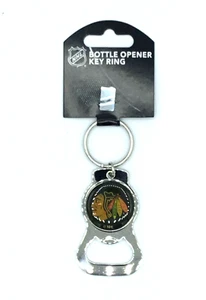 CHICAGO BLACKHAWKS BOTTLE OPENER KEYCHAIN BY RICO FREE SHIP - Picture 1 of 1