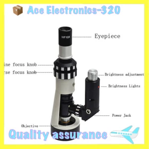 Portable Metallurgical Metal Metallograph Microscope 100x-500x w/ Carrying Box - Picture 1 of 5