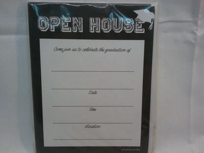 GRADUATION OPEN HOUSE INVITATION ANOUNCEMENTS PARTY 12 COUNT WITH ENVELOPES  - Image 1 of 4