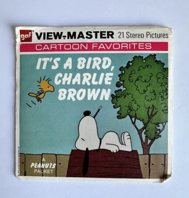 ViewMaster reels  It’s A Bird Charlie Brown B556 Snoopy GAF Original Booklet - Image 1 of 4