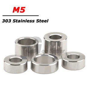 M5 Stainless Steel Spacers Standoff Round Unthreaded Bushing Sleeve Washers Shim - Picture 1 of 6