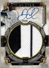 2018 Didi Gregorius /30 TOPPS Five Star Jumbo Patch Auto #FSJPDG 