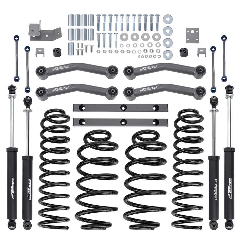 4" Lift Kit w/ Shocks Absorbers For Jeep Wrangler TJ 4WD 2003 2004 2005 2006 - Изображение 1 из 4