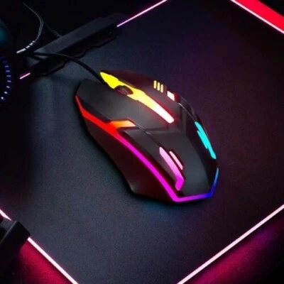 Smart Point Multi-Color Changing LED Gaming Mouse Compatible W/Mac & PC - Image 1 of 2