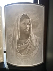 Jesus Christ image lithophane- custom made Catholic glowing picture - Picture 1 of 1