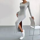 Ribbed Design Maxi Dress S-5XL Knit Dress Elegant Sweater Dress  Daily