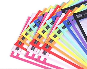 Pack of 30, Multicolored Dry Erase Pockets, 10” x 14”, School Supplies for Te... - Picture 1 of 7