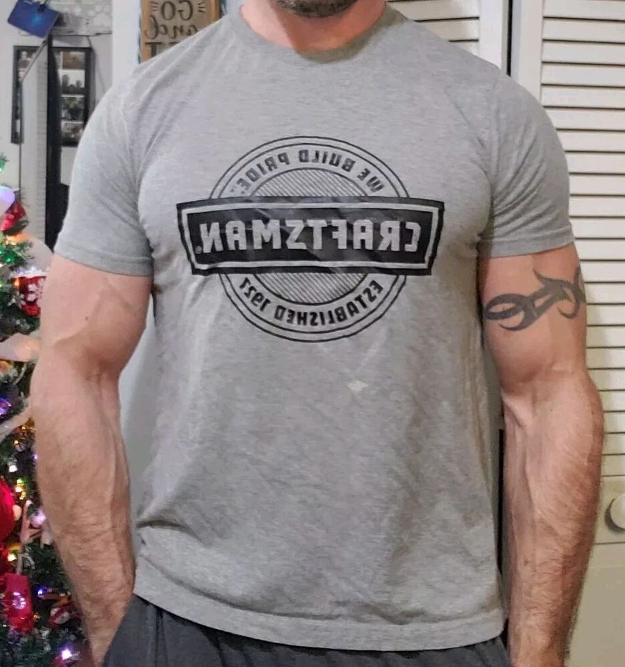 Camiseta Craftsman Para Hombre Talla Mediana Manga Corta Camiseta de Trabajo A44 Foto 1 de 4