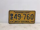 Vintage 1976 West Virginia License Plate Mountain State