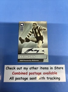 2012 APCS Brian Gray 1958 Premiership Midfielder Signature Collingwood 14/58 - Picture 1 of 2