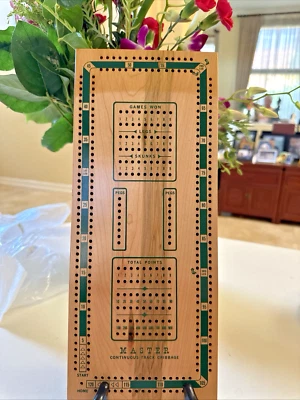 Stancraft Solid Wood "Master Continous Track Cribbage" Board w/ Instructions - Image 1 of 4