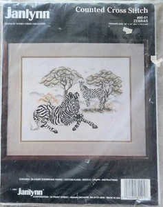 Cebras África Cebra Africana NUEVO Janlynn Kit Punto de Cruz 28 CT SAFARI Selva - Imagen 1 de 2