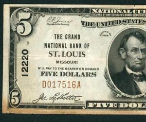 St. Louis - $5 1929 * National Currency * Daily Currency Auctions