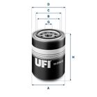 UFI Oil Filter Spin-On 128mm Height Fits Carbodies Ford LTI Nissan 23.256.00