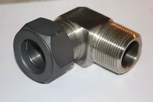 1 1/4" Tube x 1 1/4" MNPT 316ss Hydraulic Elbow Fitting Parker 20 CBU-SS - Picture 1 of 4