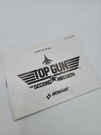 Top Gun The Second Mission (NES, Nintendo) solo manual / estrella