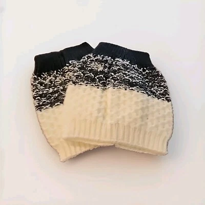 Boot Toppers Tejidos Negro Y Crema Nuevo Foto 1 de 4